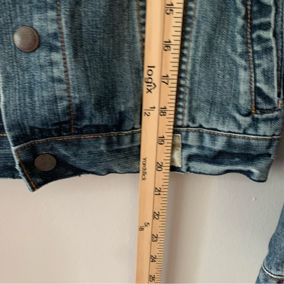 Abercrombie & Fitch Denim Button Up Trucker Jacket Size Large Vintage Blue Denim - Picture 13 of 13